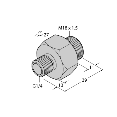 Адаптер ввинчиваемый Turck FCA-FCST-G1/4-A4 