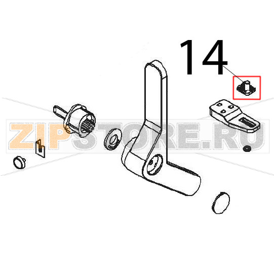 Опора нижняя шарнирная с болтом Angelo Po FX61E2 Опора нижняя шарнирная с болтом Angelo Po FX61E2Запчасть на деталировке под номером: 14