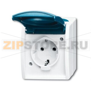 Розетка 16 А, 250 В, IP44, монтаж: открытый, серая/сине-зелёная ABB 2CKA002083A0845 