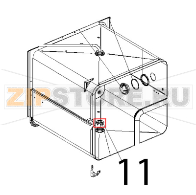 Tappo per tubo DI scarico inox C.T. Unox XVC 204 Tappo per tubo DI scarico inox C.T. Unox XVC 204Запчасть на деталировке под номером: 11