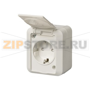 Розетка с заземлением 16 А, 250 В, IP55, монтаж: наружный, белая ABB 2TKA000678G1 