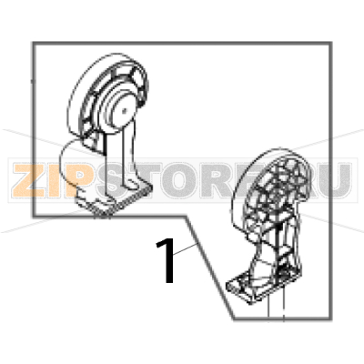 Media holder assembly TSC TX600 Media holder assembly TSC TX600Запчасть на деталировке под номером: 1