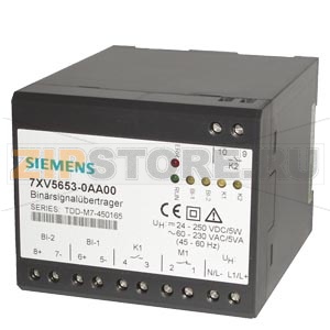 2-канальный последовательный бинарный ретранслятор о/в 820 нм полн.дупл. разъем ST без эл.ретрансл.модема/устр. ИКМ для DIN-рейки 35 мм в пластиковом корпусе вспом.напряжение: 24–250 В DC и 110–220 В AC Siemens 7XV5653-0BA00 