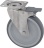 CASTOR PIVOTING PLATE WITH BRAKE