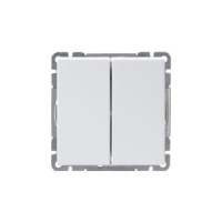 Переключатель двухклавишный, белый ABB 2TKA00000416