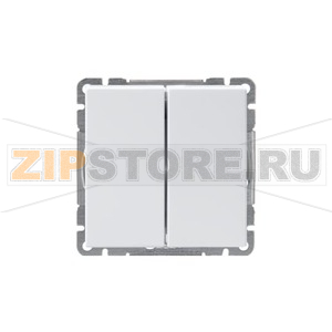 Переключатель двухклавишный, белый ABB 2TKA00000416 