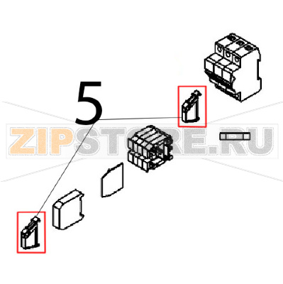 Blocchetto terminale Angelo Po FX82E2T Blocchetto terminale Angelo Po FX82E2TЗапчасть на деталировке под номером: 5