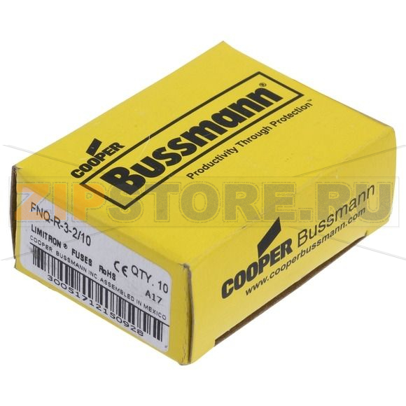 Предохранитель, 3.2 A, AC 600 В, 200 кА, 10x38 мм, 13/32x1-1/2 inch, CC, UL, с задержкой Eaton 