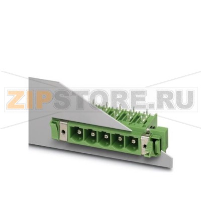 Ответная часть разъема Phoenix Contact DFK-PC 6-16/ 2-GFU-10,16 Номинальный ток: 76 А, Расчетное напряжение (III/2): 1000 В, Полюсов: 2, Размер шага: 10,16 мм, Цвет: зеленый, Поверхность контакта: Серебро, Монтаж: пайка.Минимальный заказ: 10 шт.Упаковка: 10 шт.