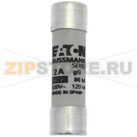 Предохранитель, 2 A, AC 690 В, 80 кА, 14x51 мм, gL/gG, IEC Eaton CYLINDRICAL FUSE 14x51 2A GG 6 