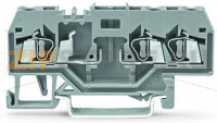 3-проводные базовые клеммы; для DIN-рейки 35 x 15 и 35 x 7,5; 2,5 мм; CAGE CLAMP®; 2,50 mm; серые Wago 280-610
