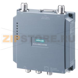 IWLAN client, SCALANCE W738-1 M12, 1 radio, 2 N-CON antenna port, iFeatures support via key plug, IEEE 802.11a/b/g/h/n, 2.4/5 GHz, gross data rate 300 Mbit/s, 2x M12 max. 100 Mbit/s, PoE integrated 2-port switch, redundant 24 V DC,M12 A-coded IP65, -20... 