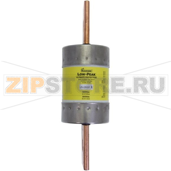 Предохранитель, 250 A, AC 600 В, 300 кА, 54x151 мм, J, UL, с задержкой Eaton LOW PEAK CLASS J T/D 