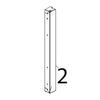Colonnina laterale SX inox Unox XV 203G