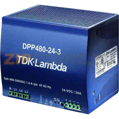 Блок питания на DIN-рейку 24 В, 20 А, 480 Вт TDK-Lambda DPP-480-24-1 