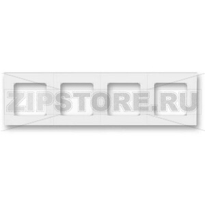 Рамка четырехместная, белый/ледяной ABB 2CHH015040A6001 