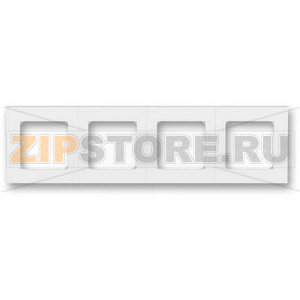 Рамка четырехместная, белый/ледяной ABB 2CHH015040A6001 