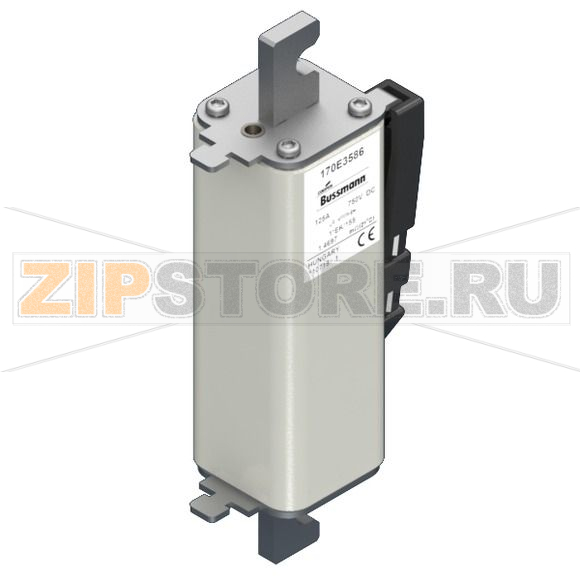 Предохранитель, 125 A, DC 750 В, 100 кА, size 1, 43x60x212 мм, gR, IEC Eaton FUSE 125A 750V 1*E 