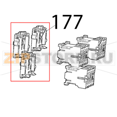 Support minicontactor Unox XVC 205E Support minicontactor Unox XVC 205EЗапчасть на деталировке под номером: 177
