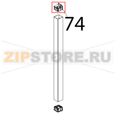 Tappo fulcro superiore porta Unox XVC 504 Tappo fulcro superiore porta Unox XVC 504Запчасть на деталировке под номером: 74