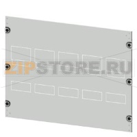 SIVACON S4 Masking frame SENTRON 3VA 3VA20 (up to 100 A) 3VA21 (up to 160 A) 3VA22 (up to 250 A) 3-pole Upright mounting position Fixed mounting Number of switches 5 Height 550 mm Width 800 mm Siemens 8PQ2055-8BA11