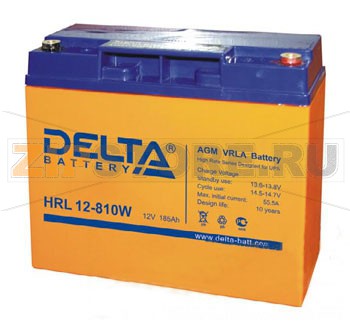 Delta HRL 12-810W Свинцово-кислотный аккумулятор (АКБ) Delta HRL 12-810W: Напряжение - 12 В; Емкость - 185 Ач; Габариты: 522 мм x 238 мм x 218 мм, Вес: 66 кгТехнология аккумулятора: AGM VRLA Battery