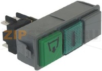 БЛОК ПЕРЕКЛЮЧАТЕЛЕЙ С 1 ЗЕЛЕНЫМ ДВУХПОЛЮСНЫМ ПЕРЕКЛЮЧАТЕЛЕМ