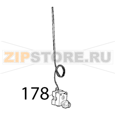 Termostato sic. unip. 330 °C Unox XVC 1005EP Termostato sic. unip. 330 °C Unox XVC 1005EPЗапчасть на деталировке под номером: 178