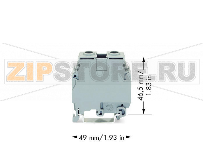 Винтовая проходная клемма; 35 мм?; для DIN-рейки 35 x 15 и 35 x 7,5; 35,00 mm?; серые Wago 400-415/415-124 