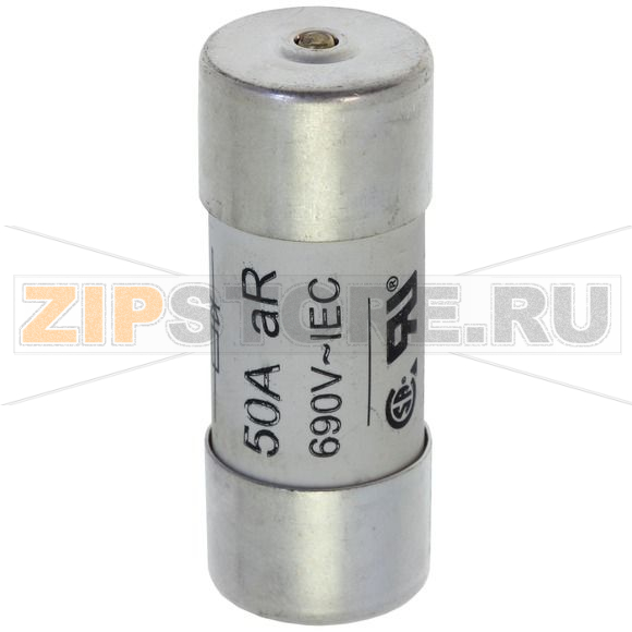 Предохранитель, 50 A, AC 700 В, 200 кА, 22x58 мм, aR, UL Eaton 50A 690V 22X58 INDICATED 22x58MM 