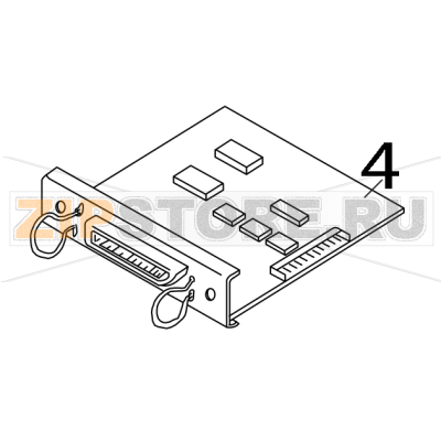 Expansion I/O PC board ass&#039;y Toshiba TEC B-852-TS12-QQ Expansion I/O PC board ass'y Toshiba TEC B-852-TS12-QQЗапчасть на деталировке под номером: 4