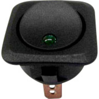Переключатель автомобильный 12 В/DC, 25 А, 1 x выкл/вкл, зеленый TRU Components TC-R13-203L-SQ