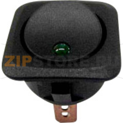 Переключатель автомобильный 12 В/DC, 25 А, 1 x выкл/вкл, зеленый TRU Components TC-R13-203L-SQ 