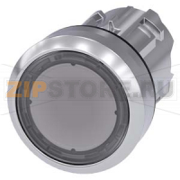АКТУАТОР КНОПКИ С ВОЗМОЖНОСТЬЮ ПОДСВЕТКИ, 22MM, КРУГЛ., ГЛЯНЦЕВЫЙ МЕТАЛЛ, КНОПКА ПРОЗРАЧНАЯ ПЛОСКАЯ, БЕЗ ФИКСАЦИИ Siemens 3SU1051-0AB70-0AA0
