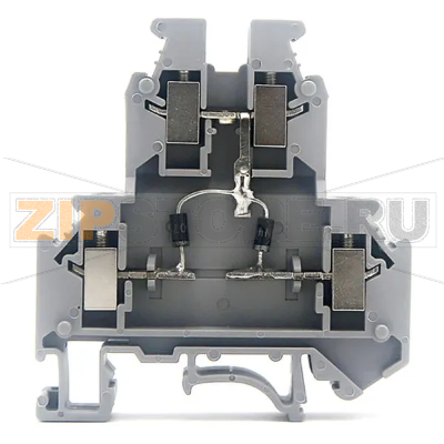 Клемма с 2-мя встроенными диодами 1N4007, серая CHIKU RUG/D-E 