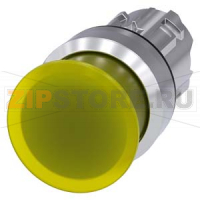 АКТУАТОР ГРИБОВИДНОЙ КНОПКИ С ВОЗМОЖНОСТЬЮ ПОДСВЕТКИ, 22MM, КРУГЛ., ГЛЯНЦЕВЫЙ МЕТАЛЛ, КНОПКА ЖЁЛТАЯ, 30MM, БЕЗ ФИКСАЦИИ Siemens 3SU1051-1AD30-0AA0
