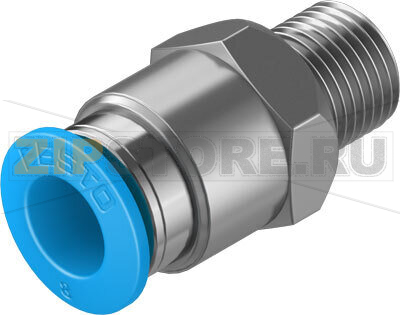 Штуцер с цанговым соединением Festo QS-1/8-8-50 