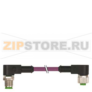 BUS КАБЕЛЬ, ДЛЯ PROFIBUS ПОДГОТ. С ДВУХ СТОРОН 2 X M12 ANGLED 3-CORE, SHIELDED LENGTH 3,0M, B CODED Siemens 3RK1902-1NB30 