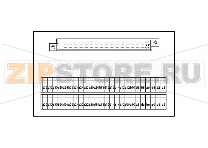 Интерфейсный модуль; Съемный соединитель согл. DIN 41612; 48-пол.; для ответных соединителей Harting; Клеммы для печатных плат, двухрядные; в монтажном держателе; 2,50 mm Wago 289-436 