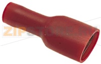 КРАСНОЕ ГНЕЗДО С ПЛОСКИМИ КОНТАКТАМИ F 6,3X0,8 ММ 100 ШТ