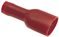 КРАСНОЕ ГНЕЗДО С ПЛОСКИМИ КОНТАКТАМИ F 6,3X0,8 ММ 100 ШТ