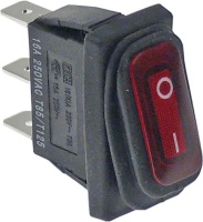 ПЕРЕКЛЮЧАТЕЛЬ ОДНОПОЛЮСНЫЙ С ПОДСВЕТКОЙ КРАСНЫЙ