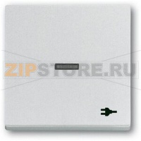 Клавиша выключателя c символом "Вилка", серебристый алюминий ABB 2CKA001751A3159