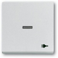 Клавиша выключателя c символом "Вилка", серебристый алюминий ABB 2CKA001751A3159