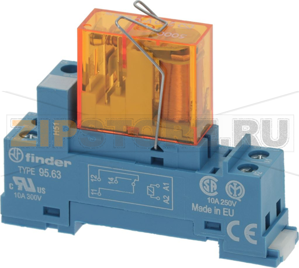РЕЛЕ FINDER 40.31 10A 230V НА ЦОКОЛЕ 
