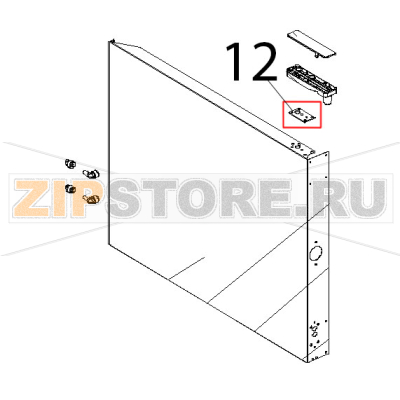 Controstaffa zincata porta C.T. Unox XBC 404 Controstaffa zincata porta C.T. Unox XBC 404Запчасть на деталировке под номером: 12