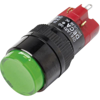 Кнопка 250 В/AC, 5 А, 1 x выкл/вкл, с фиксацией, IP40, 1 шт DECA D16LAR1-1abGG