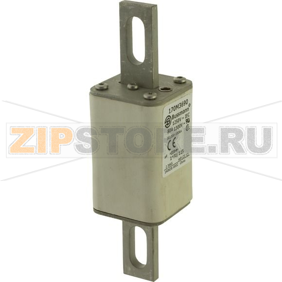 Предохранитель, 100 A, AC 1250 В, 100 кА, size 1, 45x45x156 мм, aR, IEC UL Eaton FUSE 100A 125 