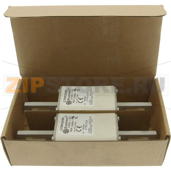 Предохранитель, 100 A, AC 1250 В, 100 кА, size 1, 45x45x156 мм, aR, IEC UL Eaton FUSE 100A 125 