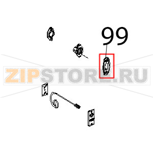 Coperchio DX scrocco porta Unox XBC 815G Coperchio DX scrocco porta Unox XBC 815GЗапчасть на деталировке под номером: 99